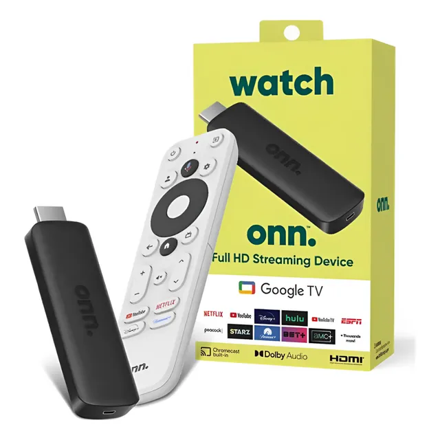 Onn Tv 2k Fhd Streaming Stick Original Google Tv Certificado Apps Comando Por Voz Google Assistant