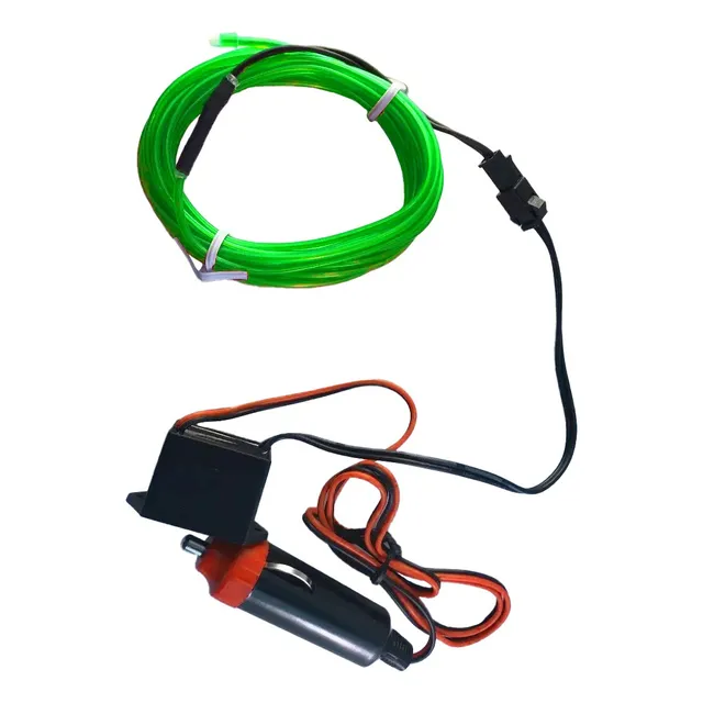 Tira Luz Led Verde Para Auto Interior 12v 5 Metros