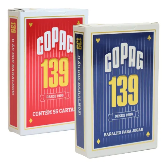 Kit 2 Jogo Baralho Profissional Copag 139 54 Cartas