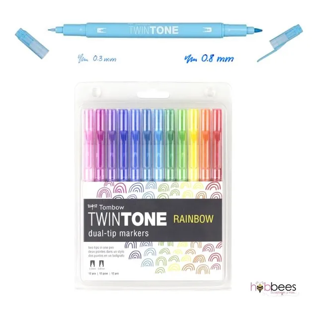 Marcadores Doble Punta Colores Arcoiris Tombow Caligrafia