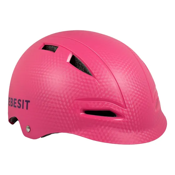 Casco Bicicleta Regulable Niño Niña Rosa Bebesit Color Rosado Talla Tamaño ajustable para la mayoría de los niños