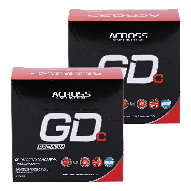 Suplemento En Gel Con Cafeína Across Kit 2 Cajas X12u