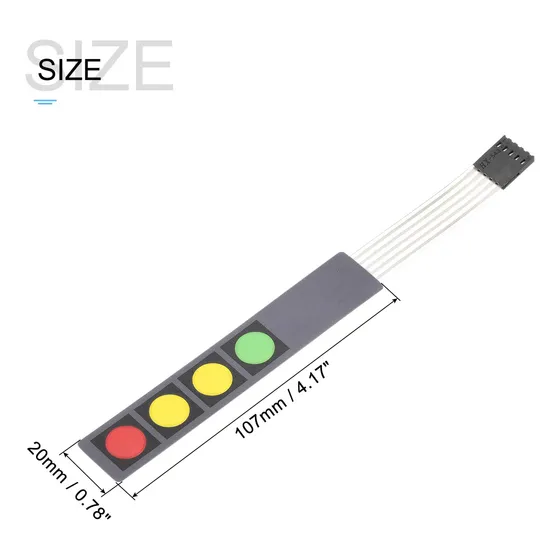 Meccanixity Interruptor Universal Teclado Diy 4 Rojo Verde 3