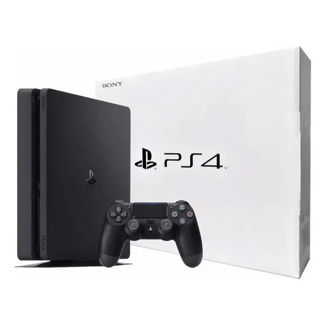 Sony Playstation 4 Slim 1tb Color Negro + Joystick + 1 Juego