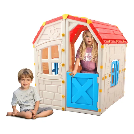 Casa De Juego Infantil Casita De Plastico Ram Happy 88 X 103 Rojo