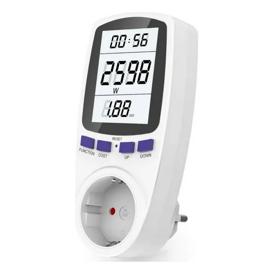 Enchufe Medidor De Consumo Eléctrico. Watts, Volts, Hz Y Más