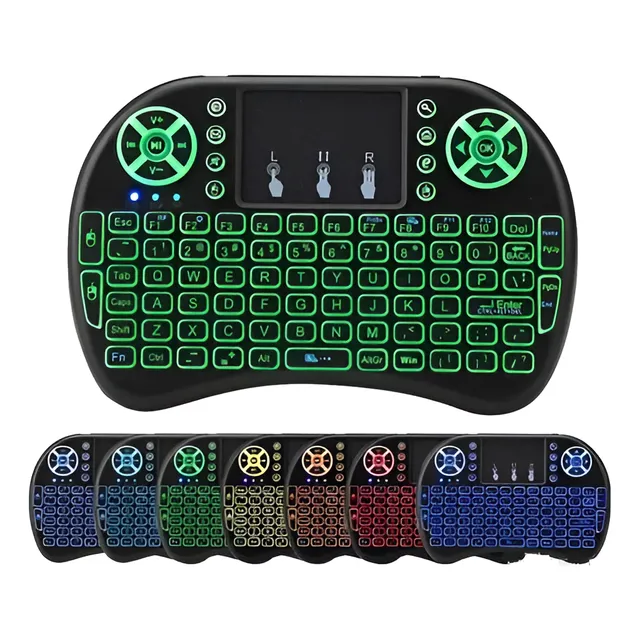 Mini Teclado Keyboard Led Inalámbrico Smart Tv Pc Touchpad