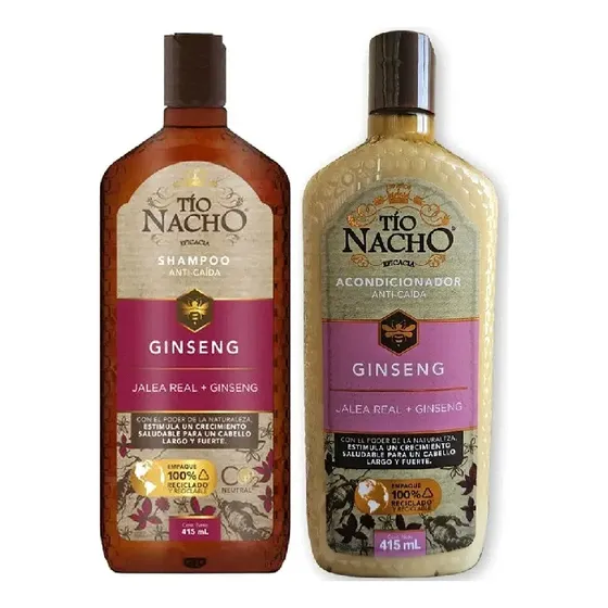 Pack Shampoo + Acondicionador Ginseng 415 Ml - Tio Nacho