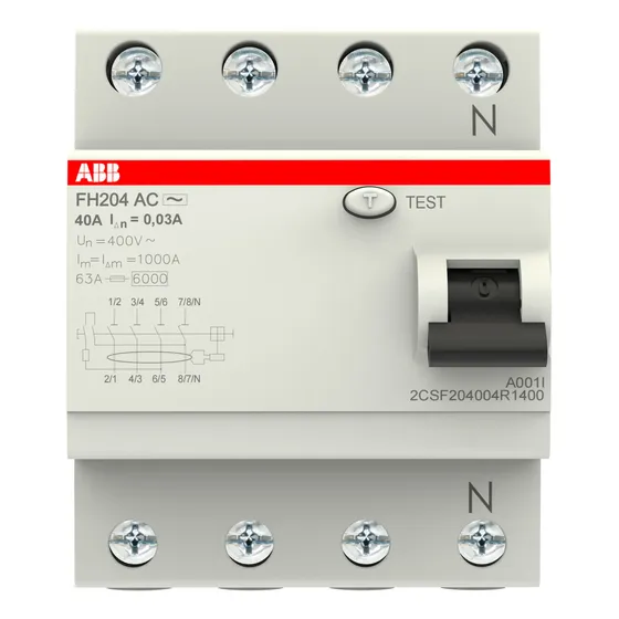 Disyuntor Diferenc 4x 40a 30ma 4m Abb