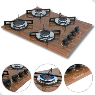 FogĂŁo Cooktop GĂĄs 4 Bocas Ultra Chama Amadeirado 127v/220v FogĂŁo Cooktop GĂĄs 4 Bocas Ultra Chama Amadeirado 127v/220v