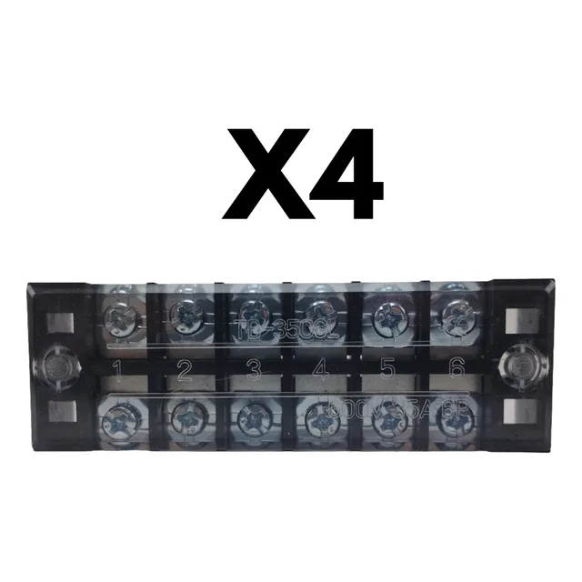 Regleta Bornera Baquelita 6 Polos 35 Amp