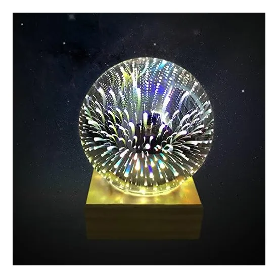 Bola Magica Esfera Lampara Velador Globo Efecto Luz De Noche