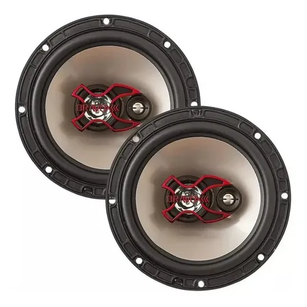 Bravox B3X60 X 6 Preto/Prata Triaxial Alto Falante 6