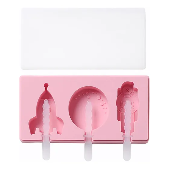 Molde Silicona Hecho Casa Para Helado Tapa Paleta Plan Luna