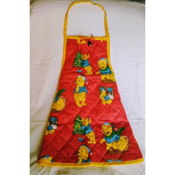 Delantal De Niñas en Tela Estampada De Winnie Pooh