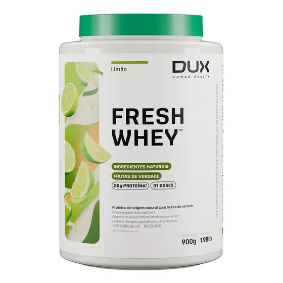 Suplemento Fresh Whey Protein 900g Dux Nutrition Sabor Limão