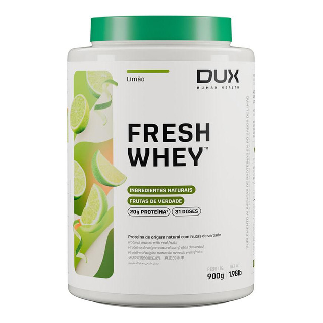 Suplemento Fresh Whey Protein 900g Dux Nutrition Sabor Limão Suplemento Fresh Whey Protein 900g Dux Nutrition Sabor Limão