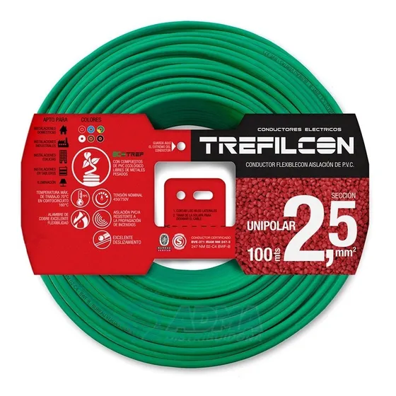 Cable Trefilcon Unipolar 2.5mm Normalizado sello Iram