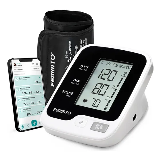 Baumanometro Digital Batería Usb Monitor Medidor De Presion Arterial Tensiometro Aparato Checador De Presion Femmto