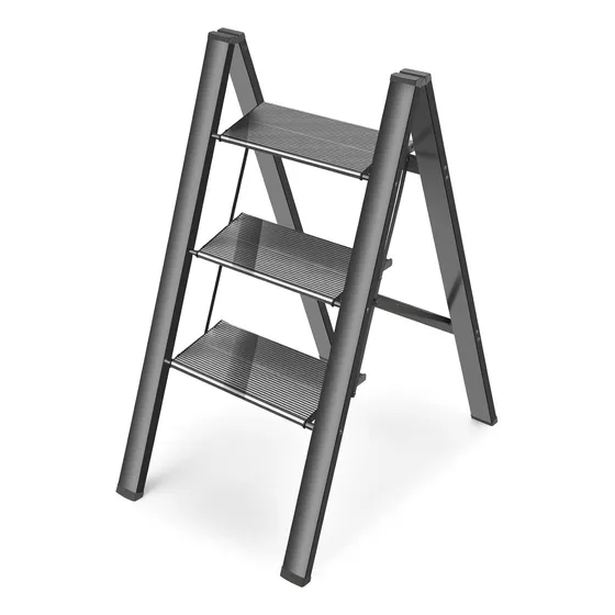 Escalera De 3 Escalones, Escalera De Aluminio, Taburete Pleg