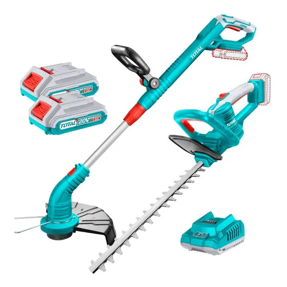 Kit Inalámbrico Total 20v De Jardín Bordeadora Cortacerco Con 2 Baterías 2.0Ah Litio Ion Y Cargador Tosli240585 Total Tools
