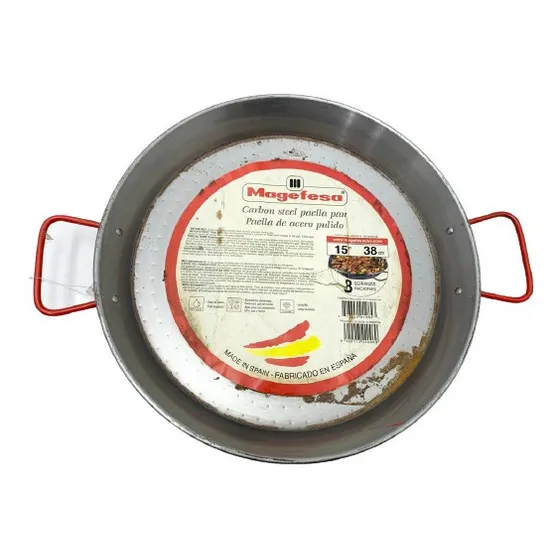 Paellera Paella Acero Pulido 38cm Magefesa 6536 Xavi