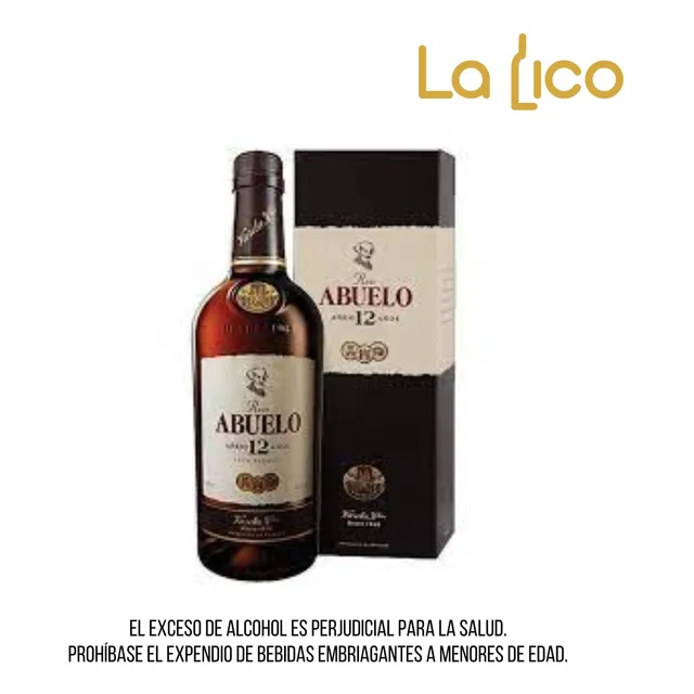 Ron Abuelo 12 Años 750ml - mL a $383