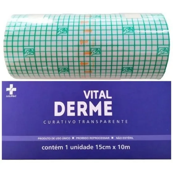 Curativo Filme Transparente Vital Derme 15cm X 10 Metros