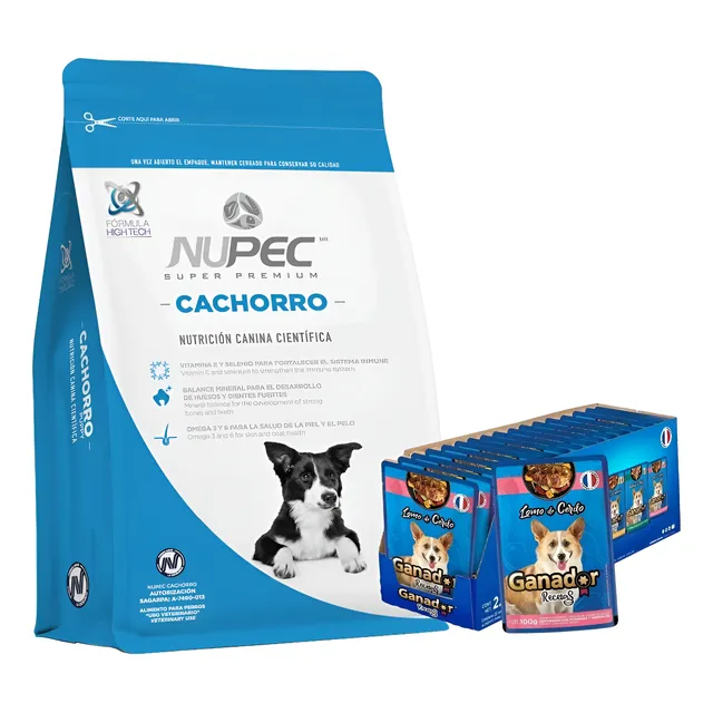 Nupec Cachorro 20 Kg + Sobres Lomo De Cerdo 100 G (22 Pzas)