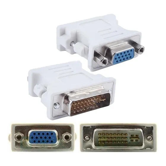 Adaptador Conversor Dvi A Vga 24+5 Macho A Hembra Dvi-d ®