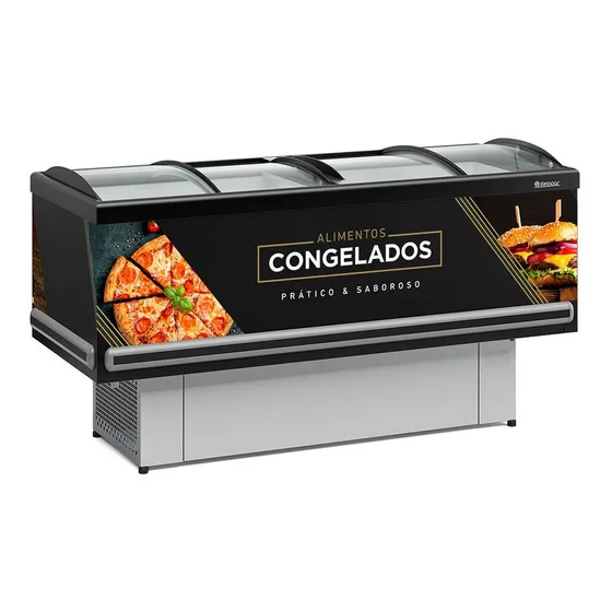 Gelopar Ilha Expositor P/ Congelados E Resfriados Gesv-190cpr Plus 220v