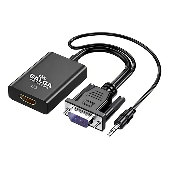 Cable Adaptador Conversor Vga A Hdmi Full Hd + Audio + Usb | Cuotas sin interés