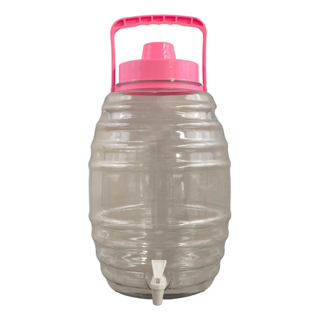 Vitrolero Dispensador Barril 20 L Con Llave Tapa Agarradera Color Rosa