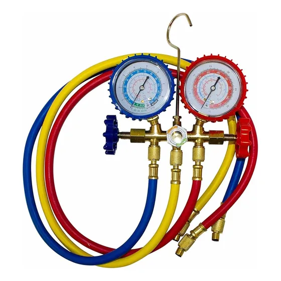 Manómetro Aire Acondicionado R410 + Mangueras + Adaptador 