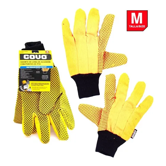 Guantes De Lona De Algodón Covo / 3 Pares / Mayor Y Detal/