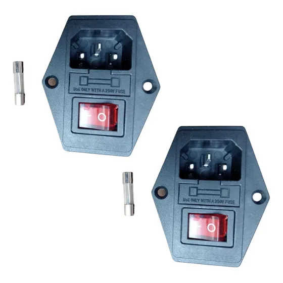 2 Interruptor Toma Corriente Portafusible/switch/luz/fusible