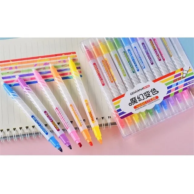 Plumones Magicos Multiples Colores Borra Y Cambia De Tono