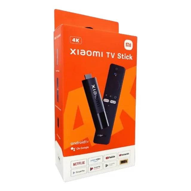 Control de voz Mi Tv Stick Xiaomi 4k Full HD de segunda generación, color negro