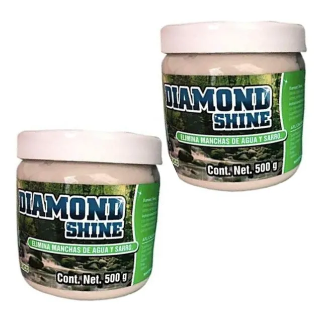 Diamond Shine Crema Pulidora Quita Sarro 500 Gramos 2 Piezas