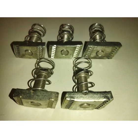 Tuerca Canal Unistrut Resorte Tornillo Acero Inox ( 5 Pzas )