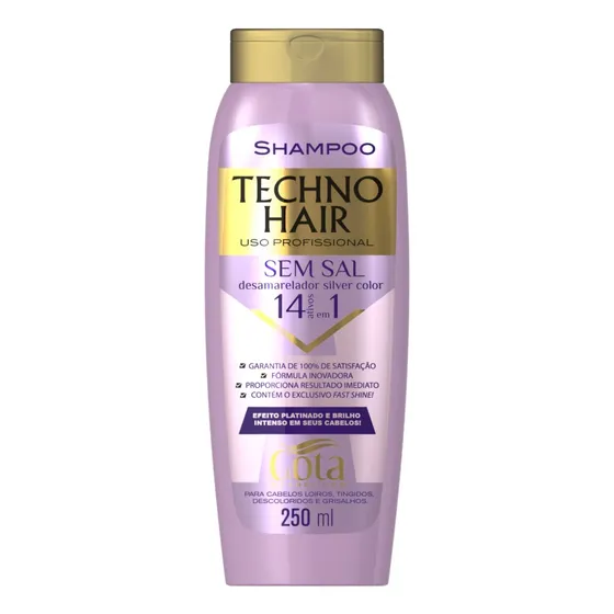 Shampoo Techno Hair Silver Color Gota Dourada 250ml