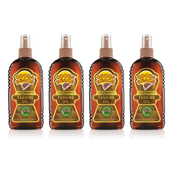 Cocoa Beach Bronceador Aceite Coco 250 Ml Pack 4 Unidades