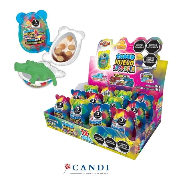 Choco Huevo Sorpresa Tipo Kinder Joy 12 Pzs Las Delicias