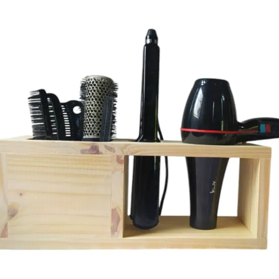 Organizador Porta Secador Y Planchita Madera Pino