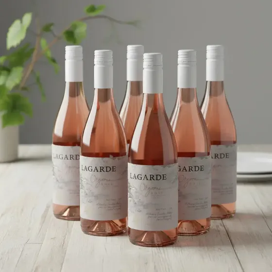 Caja 6u Vino Lagarde Rosado Semillón Y Malbec Organico 750ml