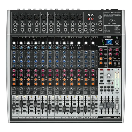 Console Behringer X2442USB Xenyx de mistura 127/220V