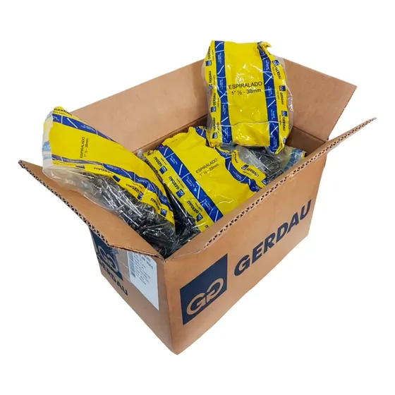 16 Kg Clavos Espiralado 1½ Pulgada 38mm Gerdau Diámetro Nominal 2.5 Mm Largo 38 Mm
