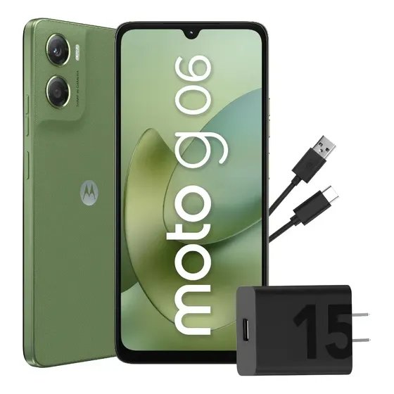 Celular G06 4Gb Ram Con 128Gb Verde Android 4G Motorola | Cuotas sin interés