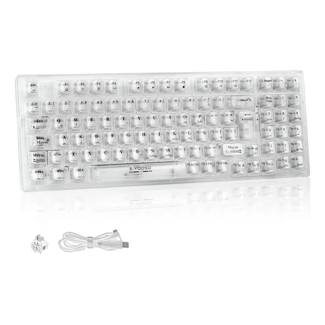 Teclado Mecánico Para Juegos Con Cable 87 Teclas Azul Switch