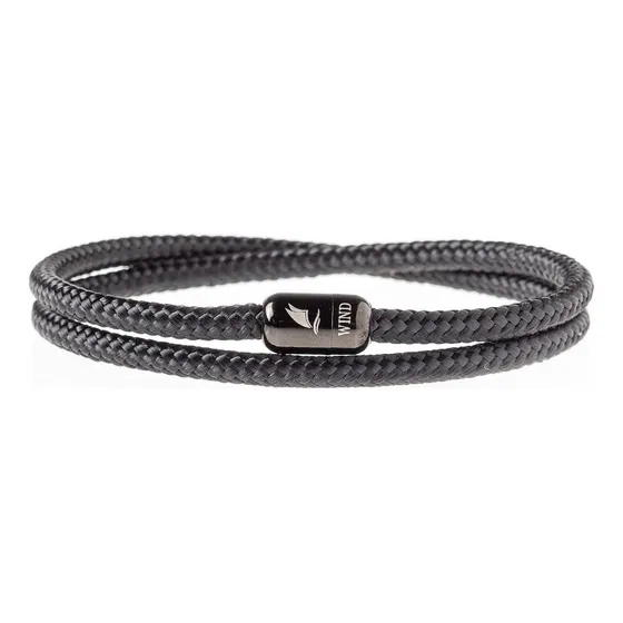 Wind Passion Pulsera De Cuerda Náutica Cierre Magnético Color Black Pearl Talla G